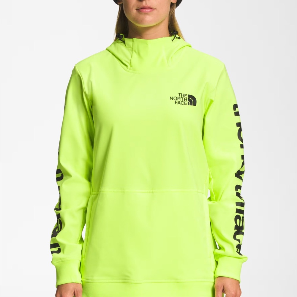 The North Face WOMEN’S TEKNO SNOW PULLOVER HOODIE in LED Yellow